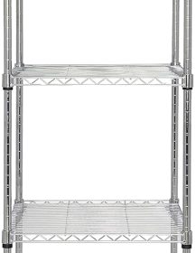 Finnhomy Heavy Duty 5 Tier Wire Shelving Unit, 18x18x59-inches 5 Shelves Storage Rack, Metal Shelving with Thicken Steel Tube, NSF Certified, Chrome