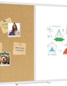 XBoard Magnetic whiteboard 36 x 24 - Combo Whiteboard Dry Erase Board Cork Board 36 x 24